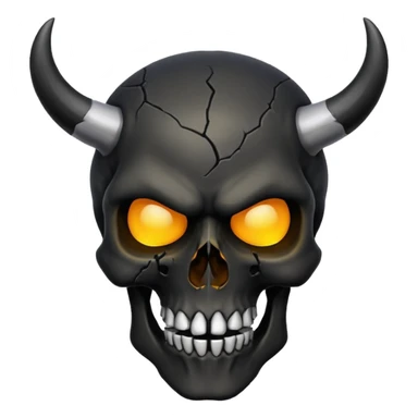 Naughty evil skull sticker
