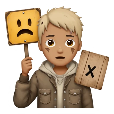 homeless job icon person not recognisiable sticker