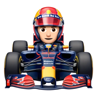 Max Verstappen driving a Formula 1 car, Red Bull livery, no text sticker
