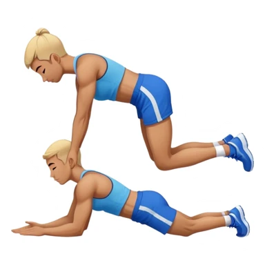 side-view blue shorts glute-bridges sticker