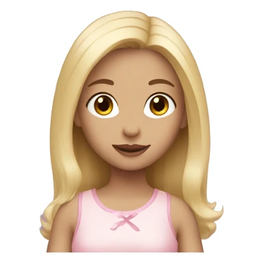 girl  with blond hair and bunny sticker