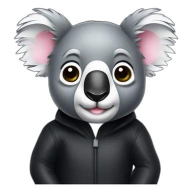 koala in black rubber suit sticker