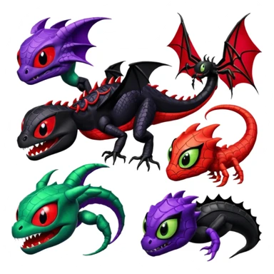 Plankton-Venom-Spider-Man-Spyro-Cynder-Toothless-fusion sticker