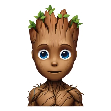 groot like stitch blue eyes  sticker