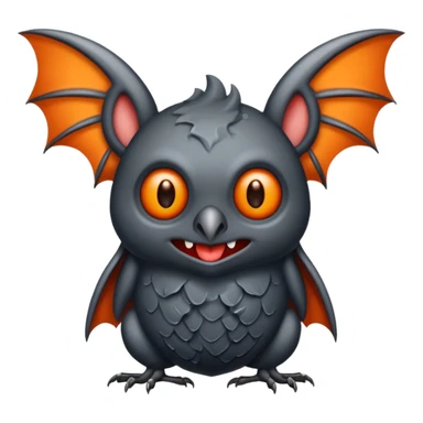 Monstre a corp craquelé fait de lave avec des ailes de chauve-souris et un tête de pierre carbonisé avec une mâchoire carré  sticker