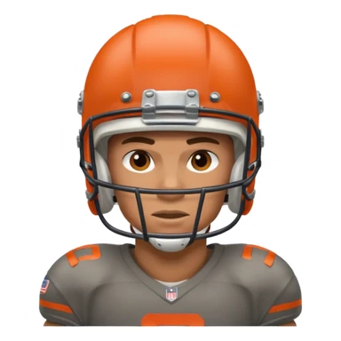 American Football player straight arm sticker