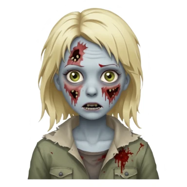 Mulher zumbi de cabelo loiro sticker