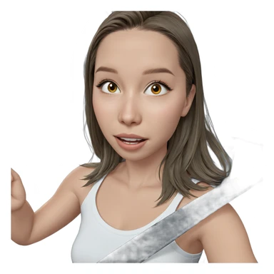 girl in car interior sticker