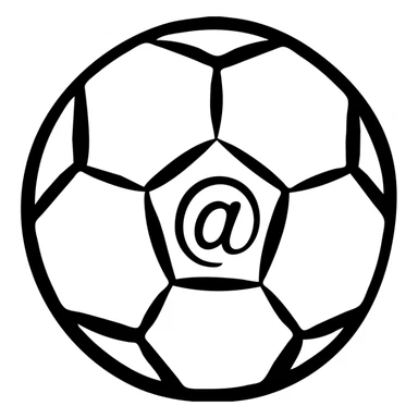 Soccer ball with hexagon pattern sticker