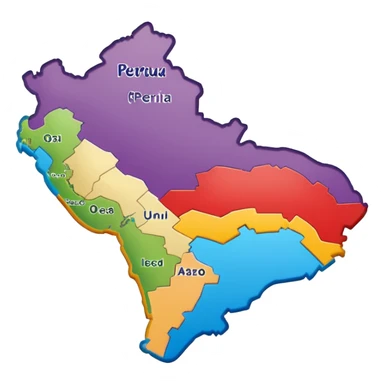 Generate a correctly Peru map sticker