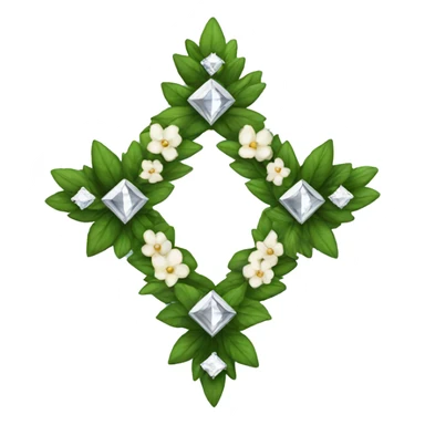 funeral wreath diamond shape sticker