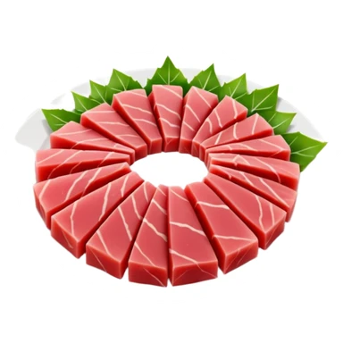 Make tuna sashimi iPhone emoji style sticker