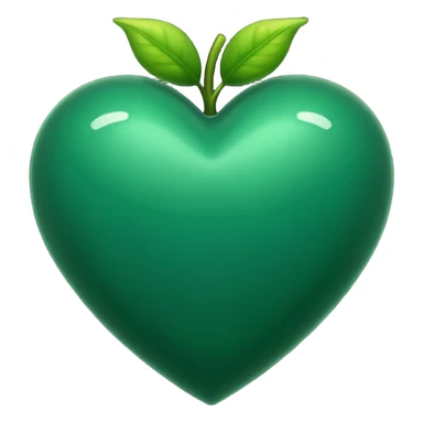 corazon verde oscuro sticker