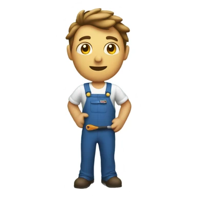 Plumber holding a wrench next to a sink  sticker