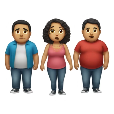 Three fat Mexican siblings sticker