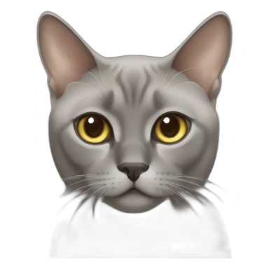 Grey burmese cat sticker
