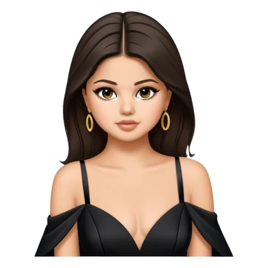 selena gomez in a black gown sticker