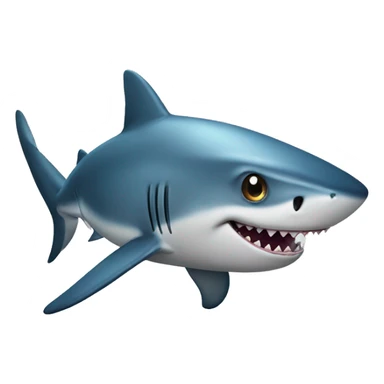 shark wit star eyes sticker