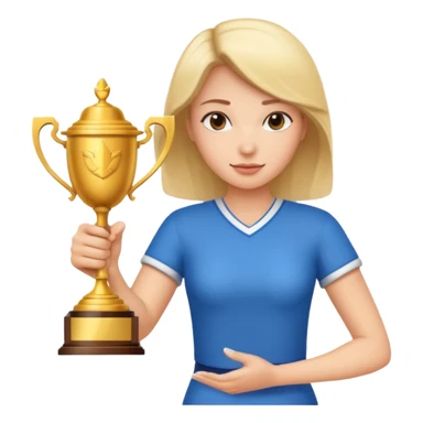 generate an emoji for this phrase, Start strong to earn trust and be noticed. End strong to be remembered. make it a female sticker