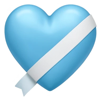 blue heart with a bandeide sticker