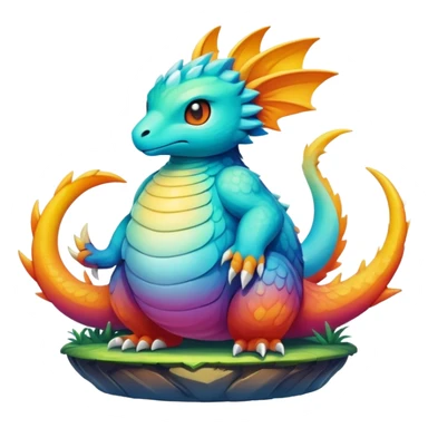  legendary complex detailed gradients aesthetic-Fakémon-creature-scenery sticker