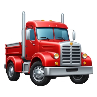 A red truck with a TIR emblem sticker