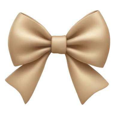 beige bow ￼ sticker
