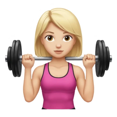 gym chica rubia pesas sticker