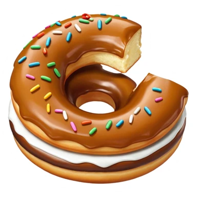 Karamelli çilekli donut sticker