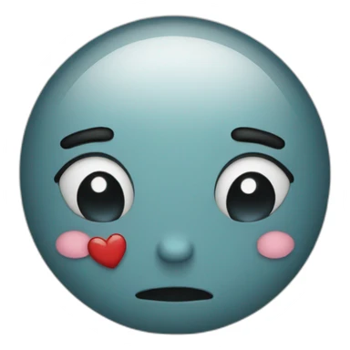 Emoji avec une auréole et des cœur sticker