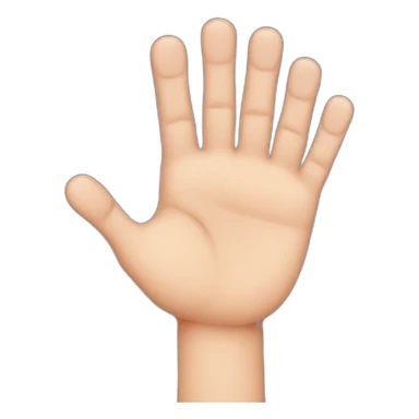 six finger hand sticker