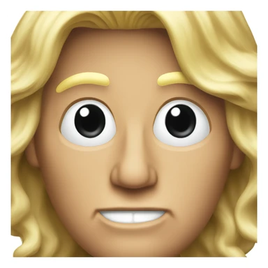 realistic-looking trump with wavy blond hair on a cellphone sticker