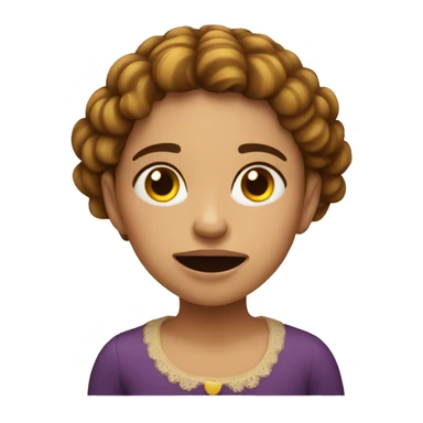 Spanish girl with pain in her jaw sticker