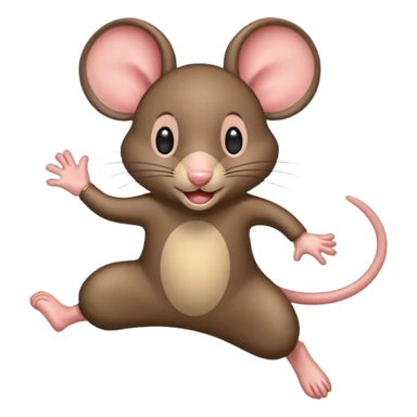 une souris qui fait un saut en longueur sticker