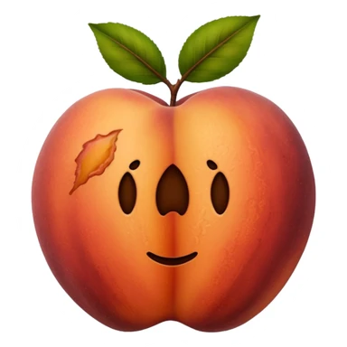 brown peach with hand print on it sticker