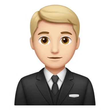 Je veux un réceptionniste d"hotel élégant masculin sticker