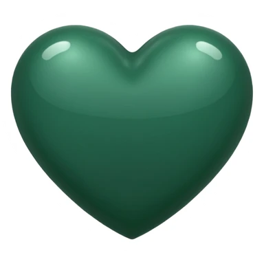 Dark green heart emoji sticker