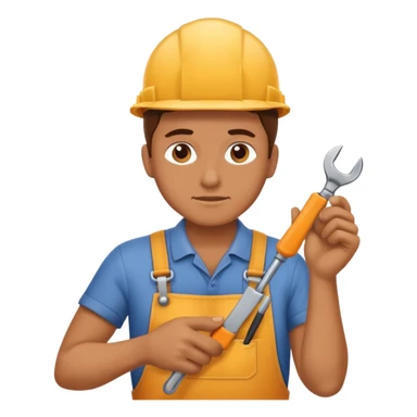 person Repairing a tool sticker