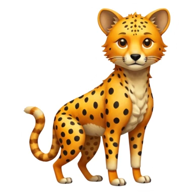 Trico-Dingo-Cheetah-fusion-hybrid-animal-creature, full body  sticker