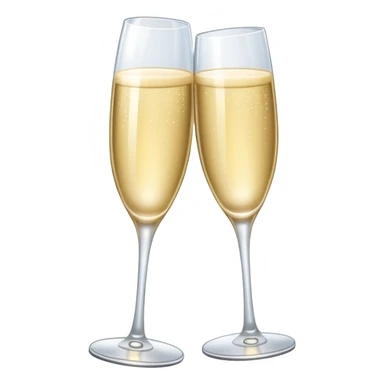 Romantic Champagne flutes sticker