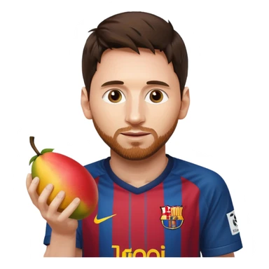 Lionel messi holding a mango sticker