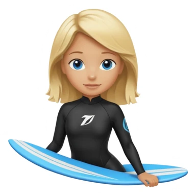 girl is surfing sticker