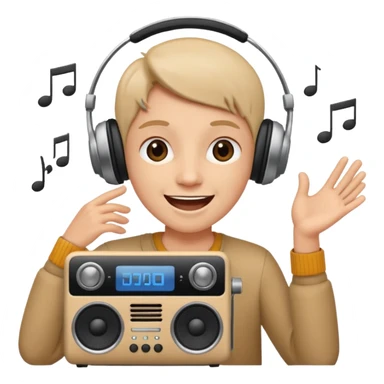 music lover radio speaker sticker
