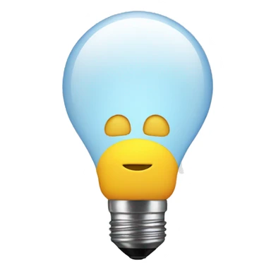 Emoji with a lightbulb over his head  sticker