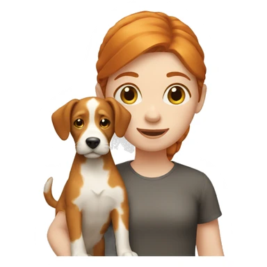 Ginger girl with a dog sticker