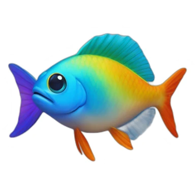 Poisson arc-en-ciel sticker