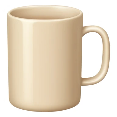 Pale beige Cylindrical mug  sticker