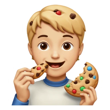 Folk mordiendo galleta sticker