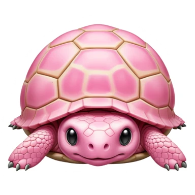 pastel pink tortoise with white accents  sticker