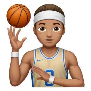 basketballer with sweatband sticker
